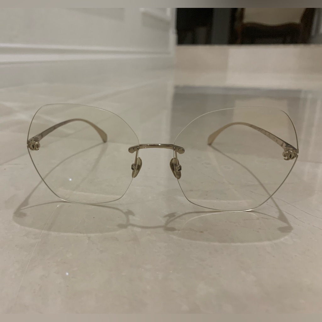 Chanel Square Blue Light Titanium Glasses Titanium